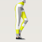 Leggings Abstract Art Yellow Grey White (Droite)
