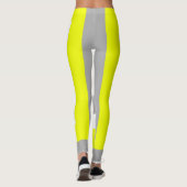 Leggings Abstract Art Yellow Grey White (Dos)