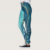 Leggings Abstract Artistic Flow Seamless Pattern (Gauche)