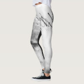 Leggings Abstract Black and White Light Trails Long Exposur (Gauche)