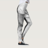 Leggings Abstract Black and White Light Trails Long Exposur (Droite)