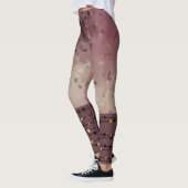 Leggings Abstract, brown, rose, rose (Gauche)