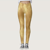 Leggings Abstract Brushed Gold Texture (Devant)