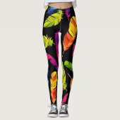 Leggings Abstract colorful feather explosion (Devant)