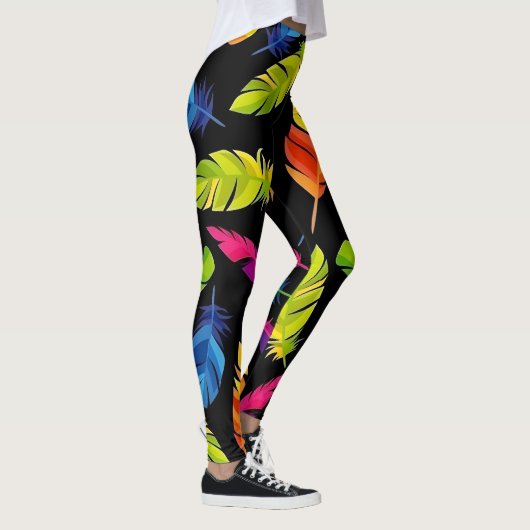 Leggings Abstract colorful feather explosion (Droite)