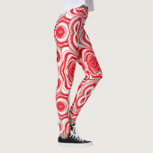 Leggings Abstract Cyber Pattern | Hypnotic Red/White  (Droite)