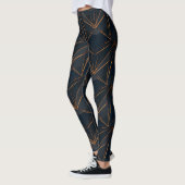 Leggings Abstract Cyber Pattern | Neon Copper Glow (Gauche)