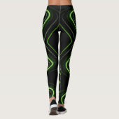 Leggings Abstract Cyber Pattern | Neon Green Glow (Dos)