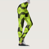 Leggings Abstract Cyber Pattern | Neon Lime & Black (Droite)