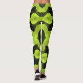 Leggings Abstract Cyber Pattern | Neon Lime & Black (Dos)