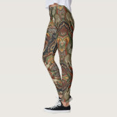Leggings Abstract Earth Tone Swirl Pattern (Gauche)