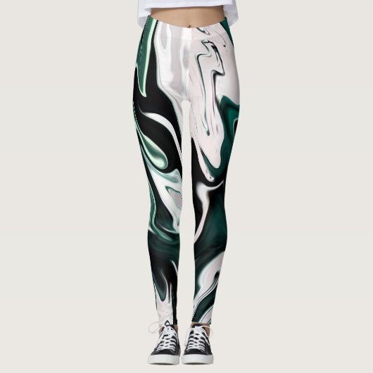 Leggings Abstract elegant fluide marble liquide (Devant)