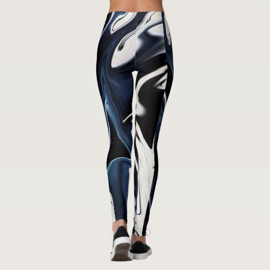 Leggings Abstract elegant fluide marble liquide (Dos)