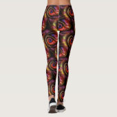 Leggings Abstract eyes in reds and purples (Dos)