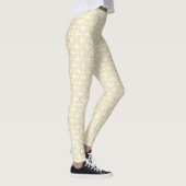 Leggings Abstract geometrical, white and gold (Droite)