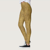 Leggings Abstract Goud en Oker Concentrische Ringe (Links)