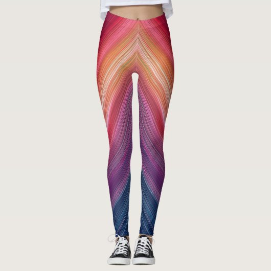 Leggings Abstract Gradient Pattern | Chevron Line (Devant)