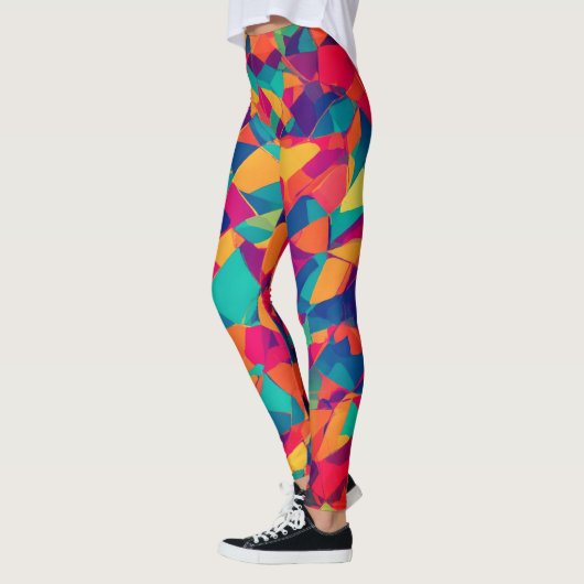 Leggings Abstract kleurrijk ontwerp (Links)