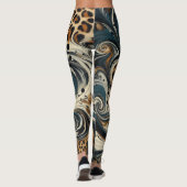 Leggings Abstract Leopard Print Swirl (Dos)