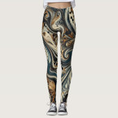 Leggings Abstract Leopard Print Swirl (Devant)
