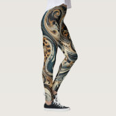 Leggings Abstract Leopard Print Swirl (Droite)
