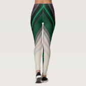 Leggings Abstract Line Pattern | Purple & Teal (Dos)