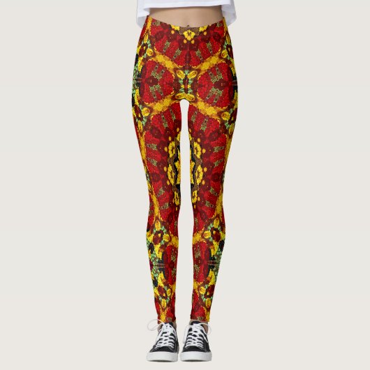 Leggings Abstract modern mosaic kaleidoscopic (Devant)