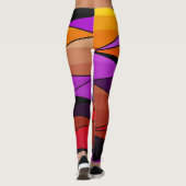 Leggings Abstract moderne geometric shapes triorange (Dos)