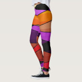 Leggings Abstract moderne geometric shapes triorange (Gauche)
