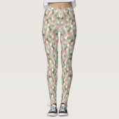 Leggings Abstract Mosaic Pattern | Pastel Honeycomb (Devant)