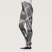 Leggings, abstract ontwerp, zwart, grijs leggings (Links)