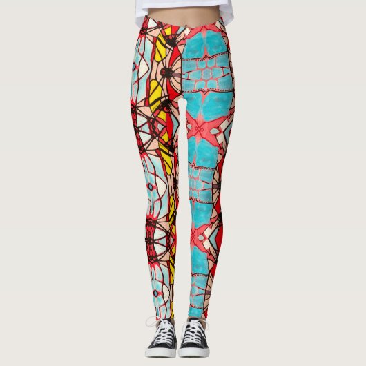 Leggings, Abstract Psychedelic tr IV Leggings (Voorkant)