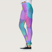 LEGGINGS - Abstract roze/blauw/geel/Lila (Links)