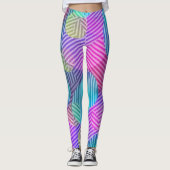 LEGGINGS - Abstract Roze/Blauw/Geel/Paars (Voorkant)