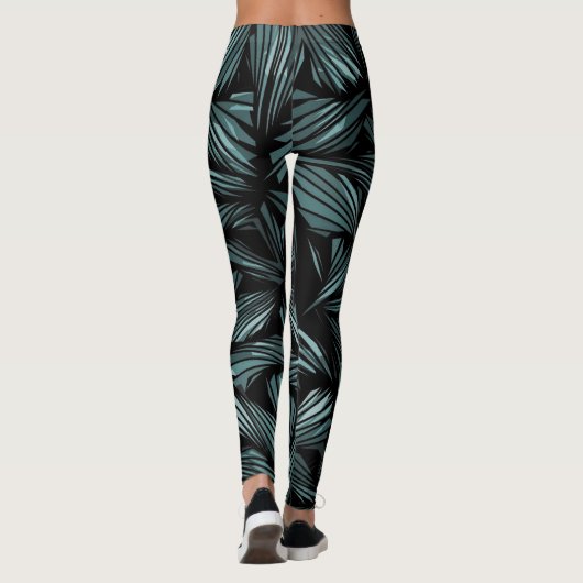 Leggings Abstract Shattered Glass Blue Pattern (Dos)