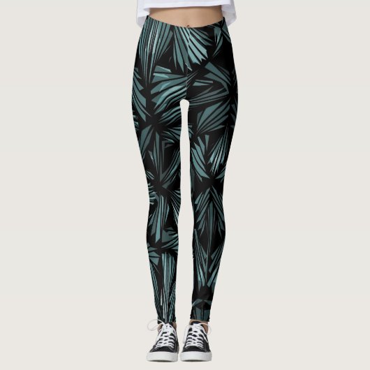 Leggings Abstract Shattered Glass Blue Pattern (Devant)