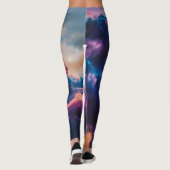Leggings Abstract Space Nebula Art - Colorful Cosmic (Dos)