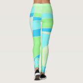 Leggings Abstract surfpasta blauw groen (Achterkant)