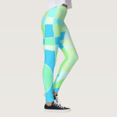 Leggings Abstract surfpasta blauw groen (Rechts)