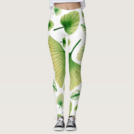 Leggings Abstract tropical art (Devant)