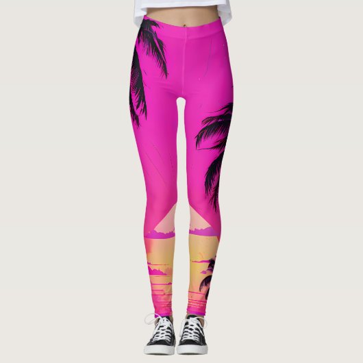 Leggings Abstract Tunnel Perspective with Two Figures (Devant)
