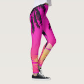 Leggings Abstract Tunnel Perspective with Two Figures (Droite)