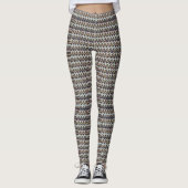 Leggings Abstract Zigzag Texture Pattern Design 1311 (Devant)