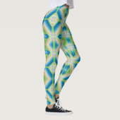 Leggings Abstraction formes géométriques bleu vert elem bla (Droite)