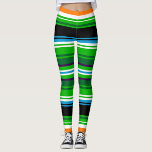 Leggings abstraction motif folklorique