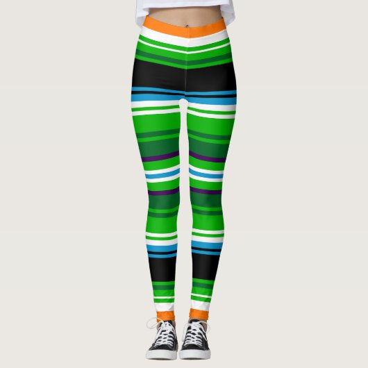 Leggings abstraction motif folklorique (Devant)