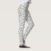 Leggings Abstrait 300117 - Noir sur blanc (Droite)