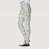 Leggings Abstrait 300117 - Noir sur blanc (Gauche)