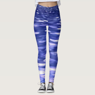 Leggings Abstrait #3 : Bleu shimmer