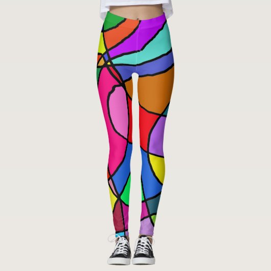 Leggings Abstrait aléatoire (Devant)